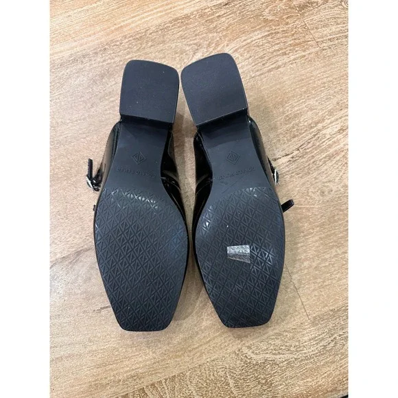 Donald Pliner Womens Black Patent Leather Mary Jane Mules Square Toe Block Heel - Picture 7 of 7